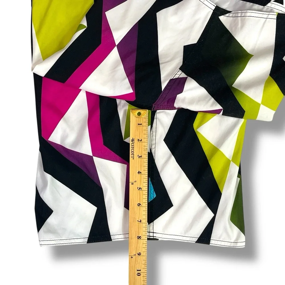 O'Neill Board Shorts Mens 38 Y2K 90s Surf Retro Geometric Multicolor Swim Trunks